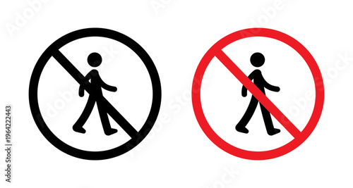 No entry sign set. vector illustration
