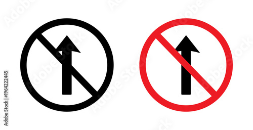 No entry sign set. vector illustration