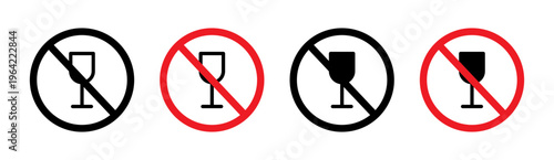 No wine sign set. vector illustration
