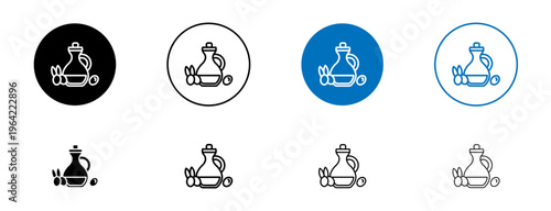 Olive oil icons set. vector illustration