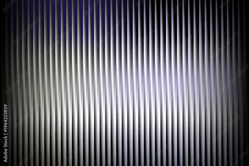 Fototapeta premium Abstract modern background with vertical metallic lines and soft purple glow for technology and industrial concepts