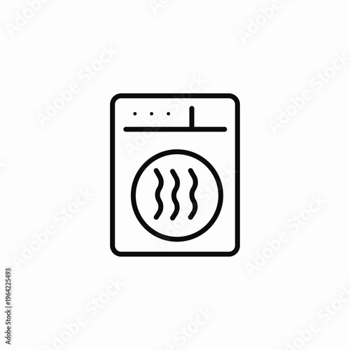 hot air clothes dryer icon sign vector