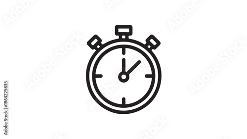 Stopwatch Icon Timer For Time Management Concepts Isolated On White