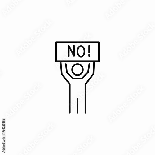 person holding no sign icon sign vector