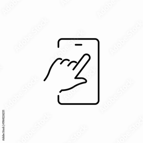 smartphone touch screen icon sign vector