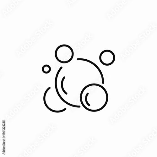soap sud bubbles icon sign vector