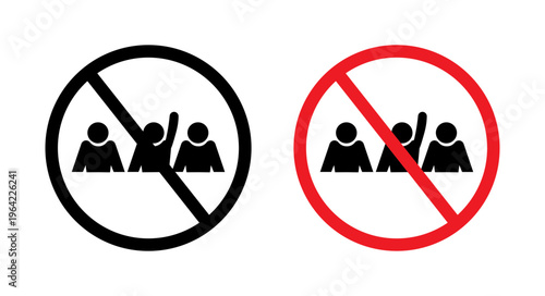 Please do not ask signs set. vector illustration
