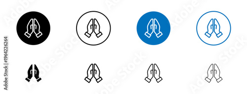 Pray icons set. vector illustration