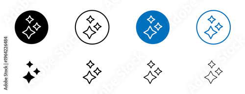 Shine icons set. vector illustration
