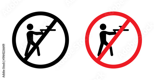 Stop hunting signs set. vector illustration