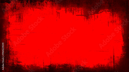 High resolution old red concrete wall background with black border