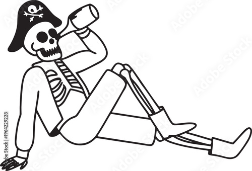 skeleton with a skull