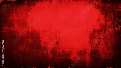 Abstract red concrete wall with vertical streaks and grunge texture. Minimal industrial background for modern design, posters, interiors and copy space.