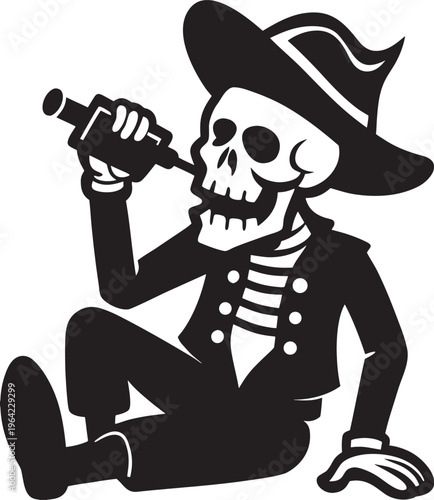 skeleton with a skull