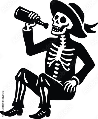 skeleton with a skull