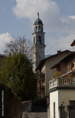 Bell Tower in Clusone, Italy