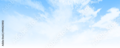 Clean Minimal Sky in Sky Blue Tone with Soft Gradient. Bright sky in summer