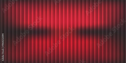 Red orange yellow ribbed glass. Vector ribbed glass texture background. Mesh gradient. acrylic ribbed bath surface. Reeded glass background semitransparent overlay. Bath wall window