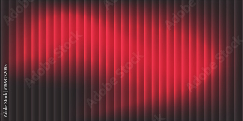 Red orange yellow ribbed glass. Vector ribbed glass texture background. Mesh gradient. acrylic ribbed bath surface. Reeded glass background semitransparent overlay. Bath wall window