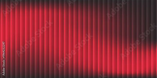 Red orange yellow ribbed glass. Vector ribbed glass texture background. Mesh gradient. acrylic ribbed bath surface. Reeded glass background semitransparent overlay. Bath wall window
