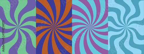 Abstract spiral sunburst background pattern yellow and burgundy