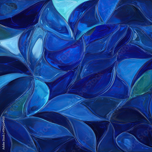 Abstract textured background of blue glass
