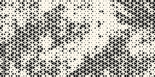 Triangles Vector Abstract Geometric Technology Background. Halftone Triangular Retro Style Simple Pattern. Minimal Style Dynamic Tech Wallpaper