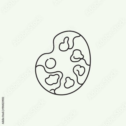 Painter color palette with spots.