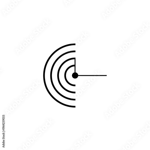 Radio wave signal icon design.