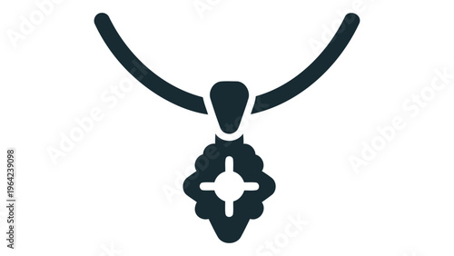 Pendant necklace icon