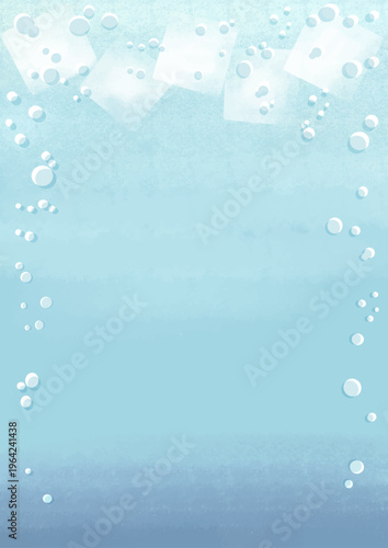 水彩手描き風　ソーダ　背景