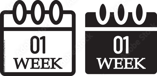 Calendar icon set.1,2,3,4,5, week. calendar planner icons for app, website, ui. Isolated vector illustration. Global time management service app icon. business plan schedule. Calendar vector