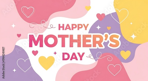 Happy Mother's Day colorful abstract background
