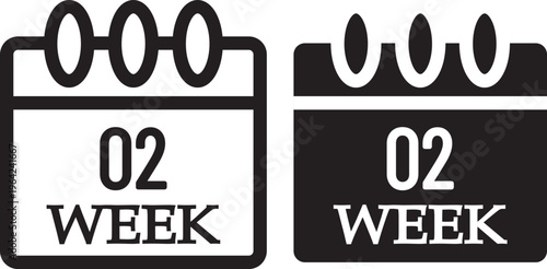 Calendar icon set.1,2,3,4,5, week. calendar planner icons for app, website, ui. Isolated vector illustration. Global time management service app icon. business plan schedule. Calendar vector