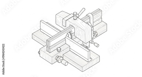 Detailed drawing of industrial machine.