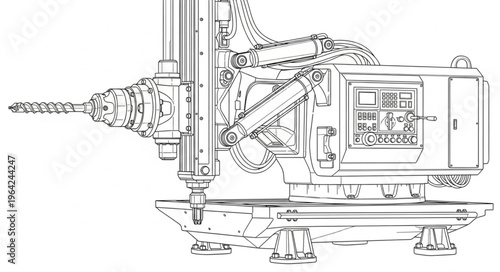 Industrial robotic arm machine technology.