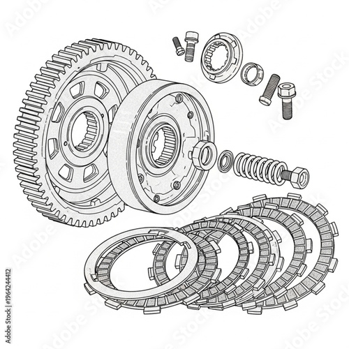 Mechanical Gear Components Industrial Parts.