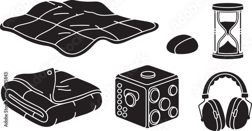 Anxiety Relief Tools and Calming Timer Icons