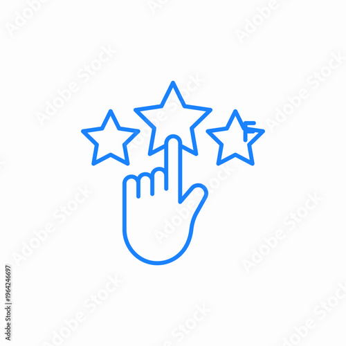 hand rating or review icon sign vector