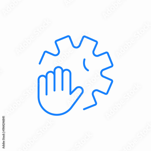 human hand and virus icon sign vector