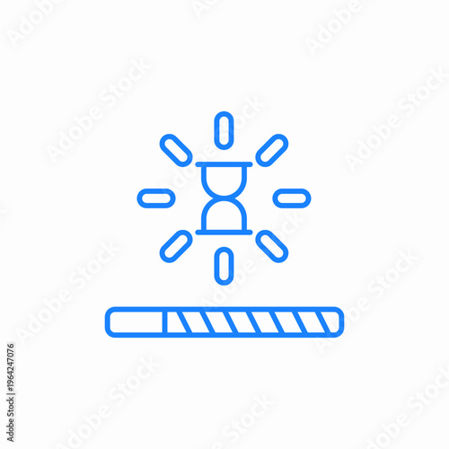 loading or waiting process icon sign vector