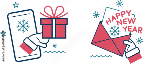 Celebrating new year with digital and physical gifts