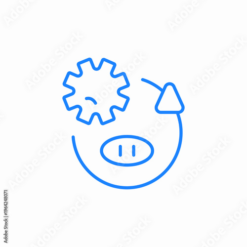 pork virus icon sign vector