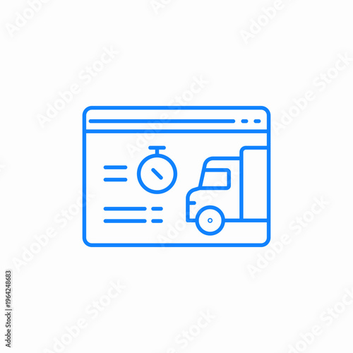 shipping tracking icon sign vector