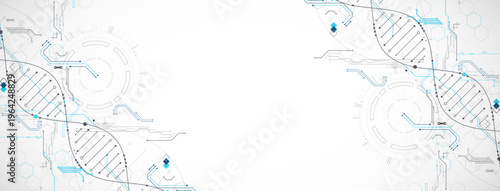 Scientific and technological background. Abstract image of DNA molecule. Vector illustration.