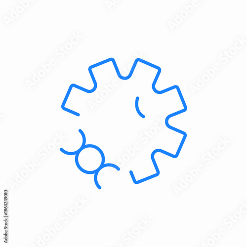 stylized image of molecule or dna icon sign vector