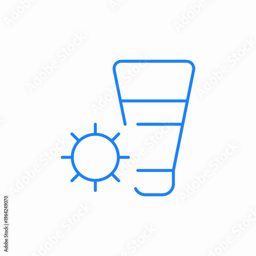 sunscreen or other skin protection from sun in tube icon sign vector