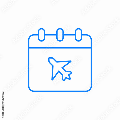 travel calendar icon sign vector
