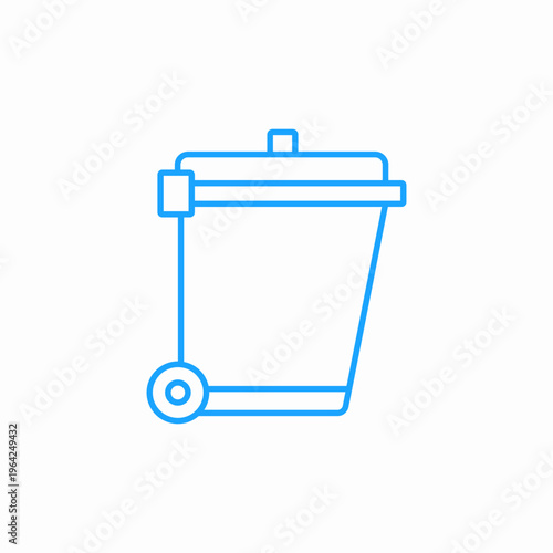 trash bin icon sign vector