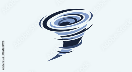 Tornado Hurricane Icon – Cyclone Storm Swirl Vector Illustration